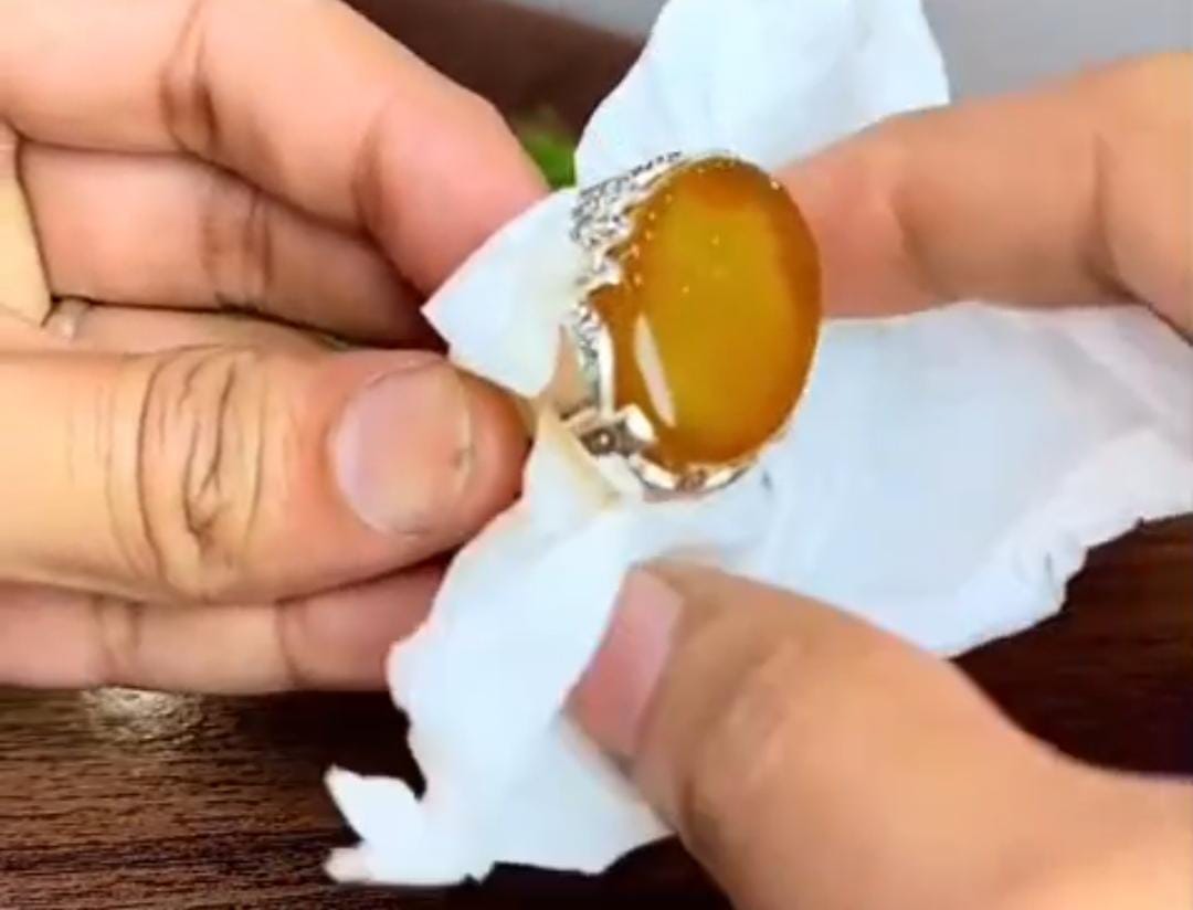 Real Yellow Yemni Agate Ring Handmade 925 Sterling
