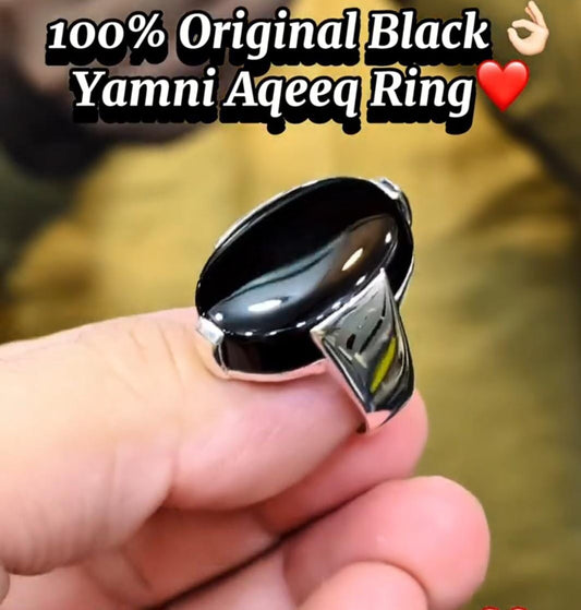 Black Aqeeq Ring ...