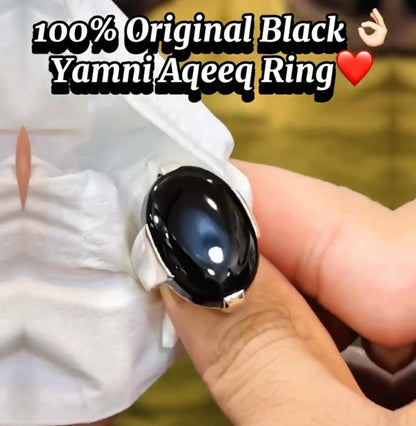 Black Aqeeq Ring ...