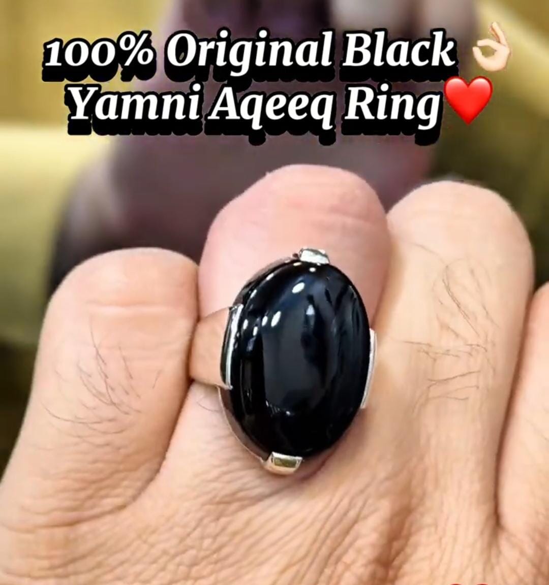Black Aqeeq Ring ...