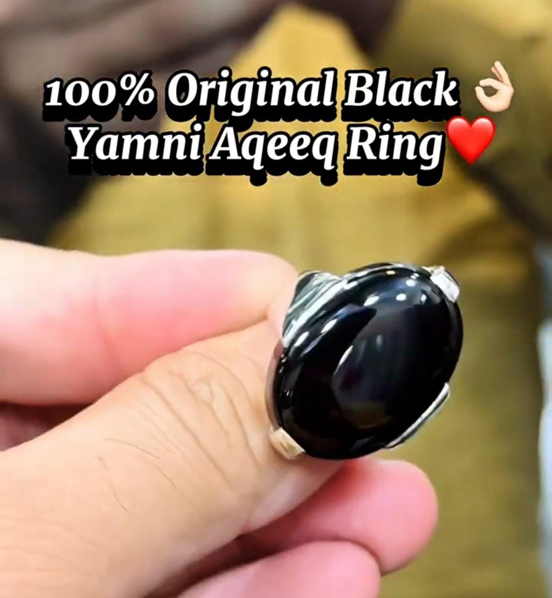 Black Aqeeq Ring ...